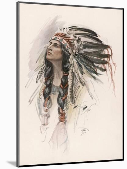 Portrait of Hiawatha-Harrison Fisher-Mounted Photographic Print