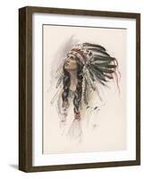 Portrait of Hiawatha-Harrison Fisher-Framed Photographic Print