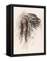 Portrait of Hiawatha-Harrison Fisher-Framed Stretched Canvas