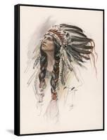 Portrait of Hiawatha-Harrison Fisher-Framed Stretched Canvas