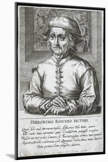 Portrait of Hieronymus Bosch-null-Mounted Giclee Print