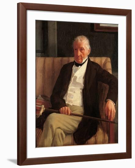 Portrait of Hilaire Degas, Grandfather of the Artist-Edgar Degas-Framed Art Print