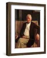 Portrait of Hilaire Degas, Grandfather of the Artist-Edgar Degas-Framed Art Print