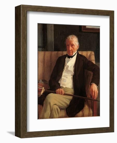 Portrait of Hilaire Degas, Grandfather of the Artist-Edgar Degas-Framed Art Print