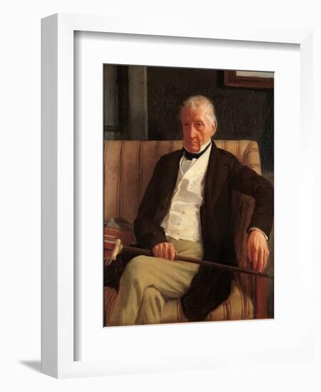 Portrait of Hilaire Degas, Grandfather of the Artist-Edgar Degas-Framed Art Print