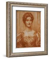 Portrait of Hilda Virtue Tebbs, 1897-Edward Robert Hughes-Framed Giclee Print