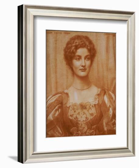 Portrait of Hilda Virtue Tebbs, 1897-Edward Robert Hughes-Framed Giclee Print