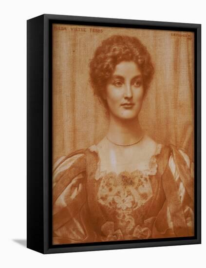 Portrait of Hilda Virtue Tebbs, 1897-Edward Robert Hughes-Framed Stretched Canvas