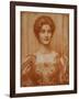 Portrait of Hilda Virtue Tebbs, 1897-Edward Robert Hughes-Framed Giclee Print