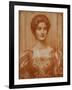 Portrait of Hilda Virtue Tebbs, 1897-Edward Robert Hughes-Framed Giclee Print