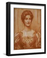 Portrait of Hilda Virtue Tebbs, 1897-Edward Robert Hughes-Framed Giclee Print