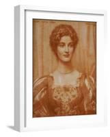 Portrait of Hilda Virtue Tebbs, 1897-Edward Robert Hughes-Framed Giclee Print