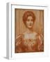 Portrait of Hilda Virtue Tebbs, 1897-Edward Robert Hughes-Framed Giclee Print