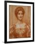 Portrait of Hilda Virtue Tebbs, 1897-Edward Robert Hughes-Framed Giclee Print