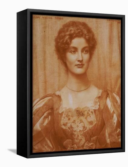 Portrait of Hilda Virtue Tebbs, 1897-Edward Robert Hughes-Framed Stretched Canvas