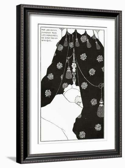 Portrait of Himself in Bed, from 'The Yellow Book' Vol. III, October 1894-Aubrey Beardsley-Framed Giclee Print