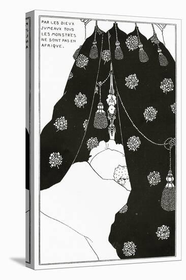 Portrait of Himself in Bed, from 'The Yellow Book' Vol. III, October 1894-Aubrey Beardsley-Stretched Canvas