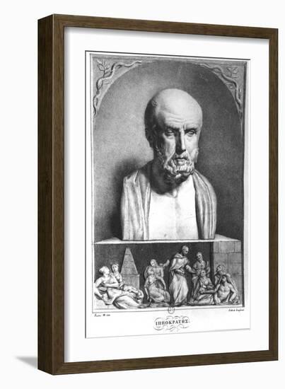 Portrait of Hippocrates, 1st Half 19th Century-Langlume-Framed Giclee Print