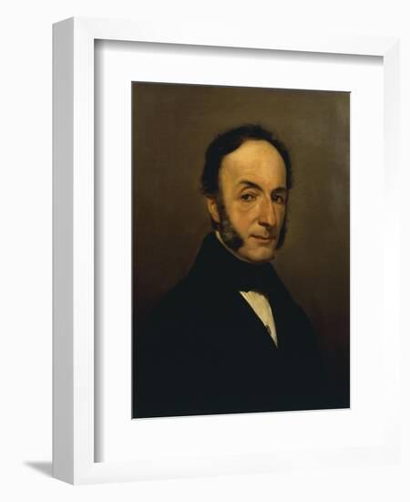 Portrait of His Father-Federico Faruffini-Framed Giclee Print