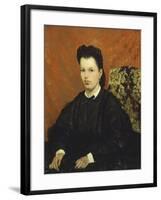 Portrait of His First Wife-Giovanni Fattori-Framed Giclee Print