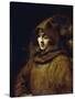 Portrait of His Son Titus, Dressed as a Monk-Rembrandt van Rijn-Stretched Canvas