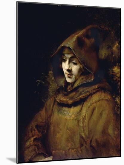 Portrait of His Son Titus, Dressed as a Monk-Rembrandt van Rijn-Mounted Giclee Print
