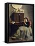 Portrait of His Wife-Michele Gordigiani-Framed Stretched Canvas