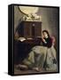 Portrait of His Wife-Michele Gordigiani-Framed Stretched Canvas