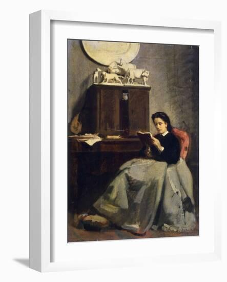 Portrait of His Wife-Michele Gordigiani-Framed Giclee Print