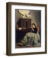 Portrait of His Wife-Michele Gordigiani-Framed Giclee Print