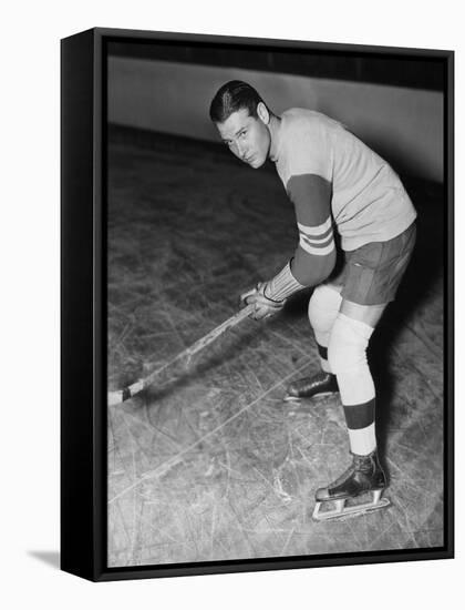 Portrait of Hockey Player-null-Framed Stretched Canvas