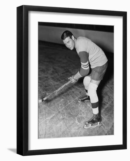 Portrait of Hockey Player-null-Framed Photo