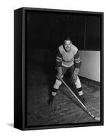 Portrait of Hockey Player-null-Framed Stretched Canvas