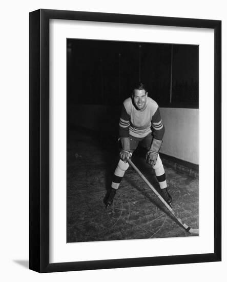 Portrait of Hockey Player-null-Framed Photo
