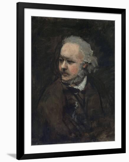 Portrait of Honore Daumier, C.1876 (Oil on Canvas)-Charles Francois Daubigny-Framed Premium Giclee Print