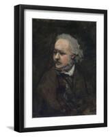 Portrait of Honore Daumier, C.1876 (Oil on Canvas)-Charles Francois Daubigny-Framed Giclee Print