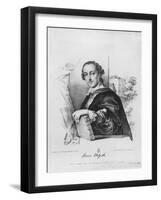 Portrait of Horace Walpole (1717-97) Count of Orford, Engraved by G. Madeley, 1754-null-Framed Giclee Print