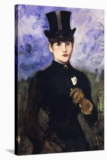 Portrait of Horsewoman-Edouard Manet-Stretched Canvas