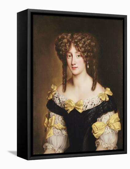 Portrait of Hortense Mancini-Jacob Ferdinand Voet-Framed Stretched Canvas