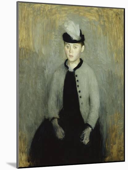 Portrait of Ida Ilsted, Aged Twenty-One, Seated Three-Quarter Length-Vilhelm Hammershoi-Mounted Giclee Print