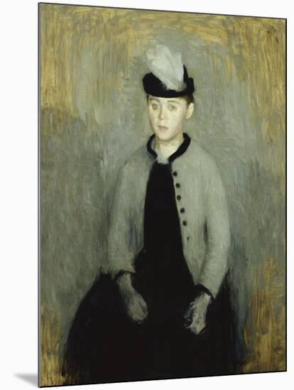 Portrait of Ida Ilsted, Aged Twenty-One, Seated Three-Quarter Length-Vilhelm Hammershoi-Mounted Giclee Print