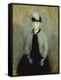 Portrait of Ida Ilsted, Aged Twenty-One, Seated Three-Quarter Length-Vilhelm Hammershoi-Framed Stretched Canvas