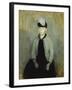 Portrait of Ida Ilsted, Aged Twenty-One, Seated Three-Quarter Length-Vilhelm Hammershoi-Framed Giclee Print