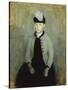 Portrait of Ida Ilsted, Aged Twenty-One, Seated Three-Quarter Length-Vilhelm Hammershoi-Stretched Canvas