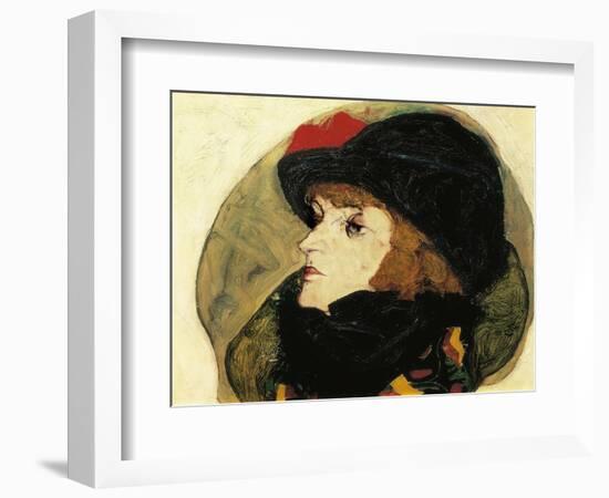 Portrait of Ida Roessler-Egon Schiele-Framed Art Print