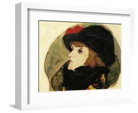 Portrait of Ida Roessler-Egon Schiele-Framed Art Print