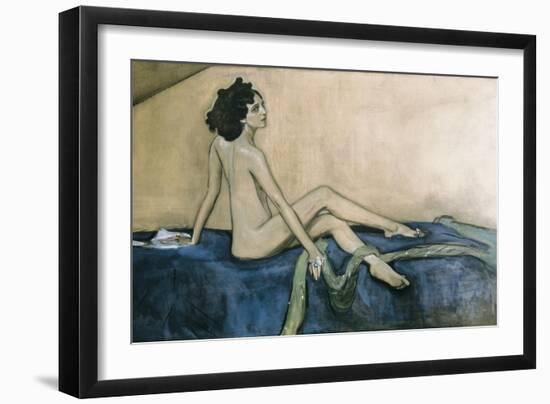 Portrait of Ida Rubinstein-Valentin Aleksandrovich Serov-Framed Art Print