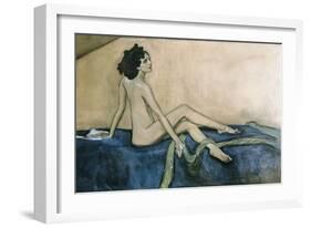 Portrait of Ida Rubinstein-Valentin Aleksandrovich Serov-Framed Art Print