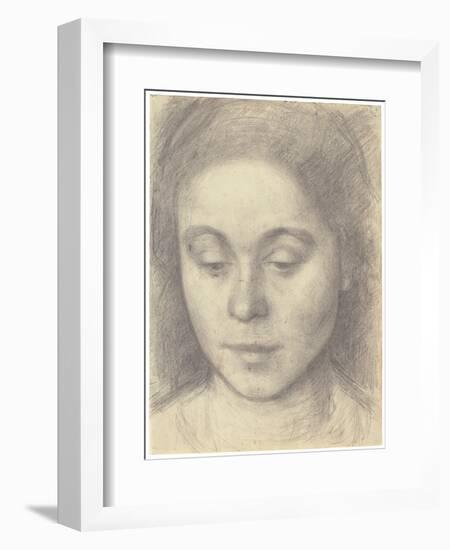 Portrait of Ida, the Artist's Wife, 1898-Vilhelm Hammershoi-Framed Giclee Print