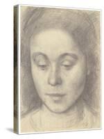 Portrait of Ida, the Artist's Wife, 1898-Vilhelm Hammershoi-Stretched Canvas